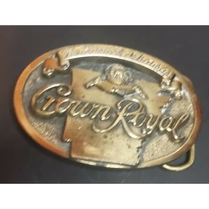 Rare! Vintage Collectible Crown Royal Spirit of Arkansas Dimensional Belt Buckle